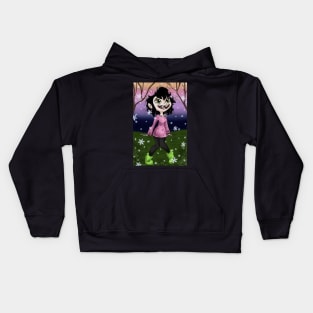 Adorable Little Gothic Vampire Crafter Witch Kids Hoodie